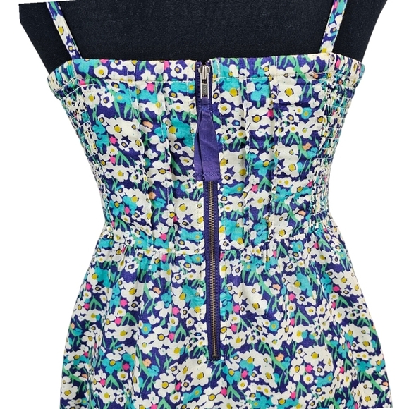 American Eagle Womens Y2K Floral Fit & Flare Mini Dress 4 Vintage Summer 2000s - Picture 9 of 11